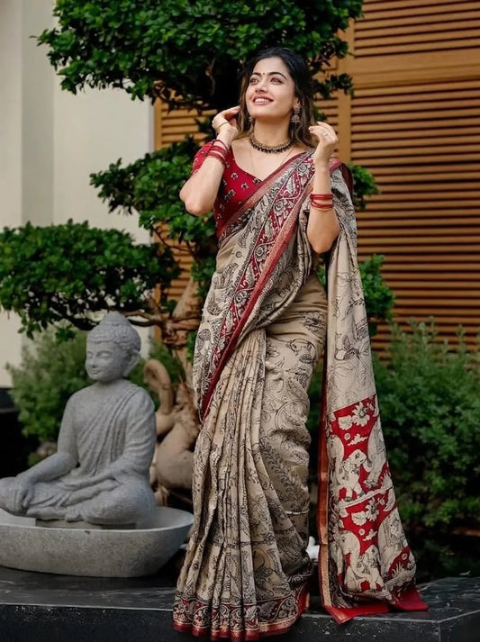 TRADITIONAL KALAMKARI SAREE