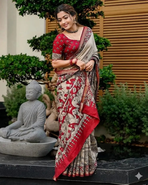TRADITIONAL KALAMKARI SAREE
