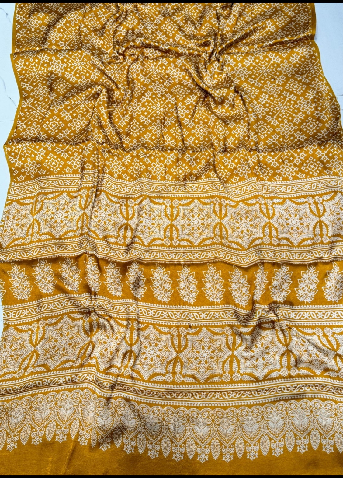 YELLOW MUSTARD PATOLA SAREE