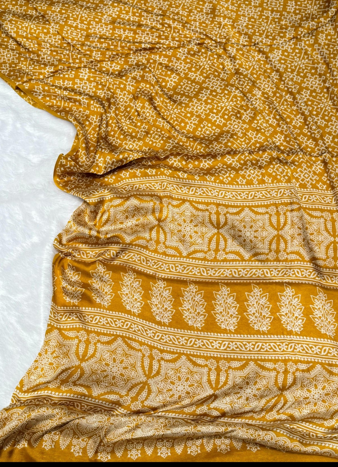YELLOW MUSTARD PATOLA SAREE