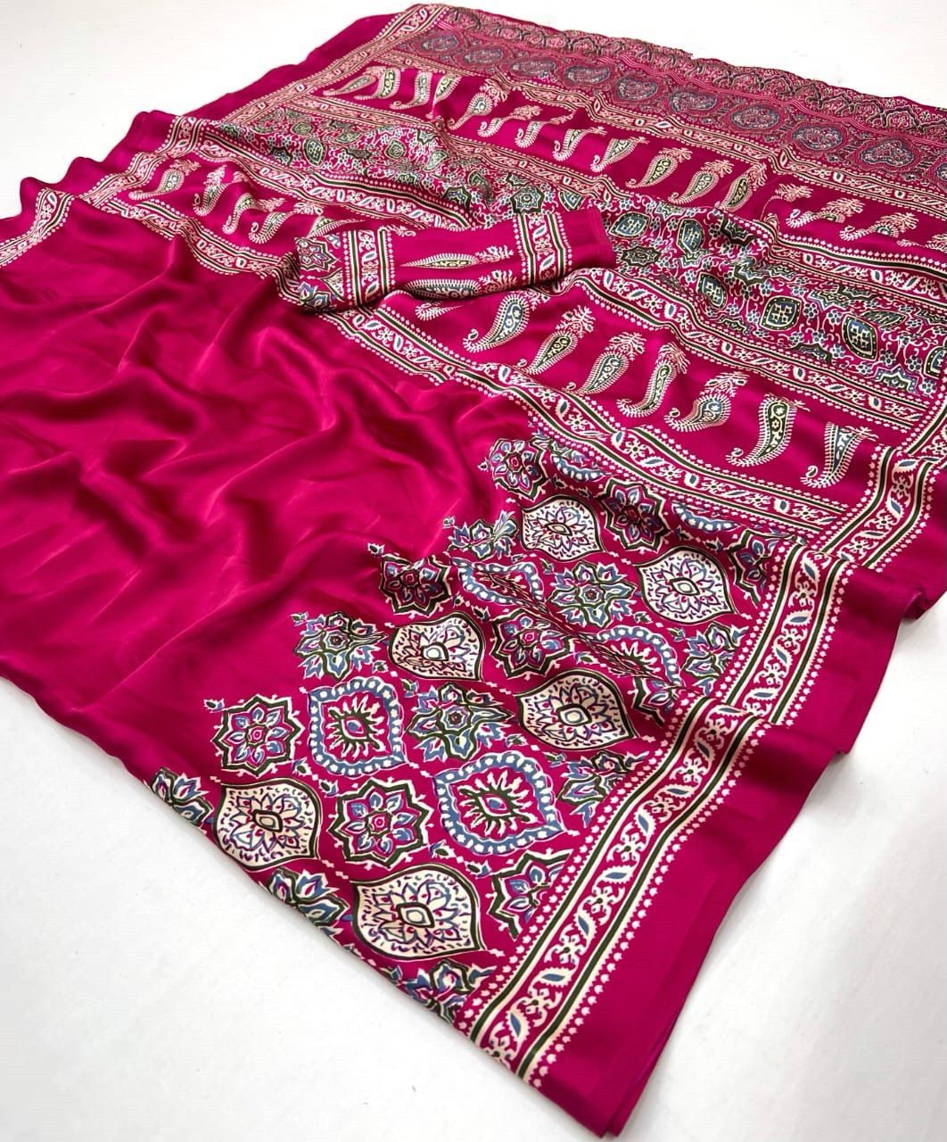 AJRAKH PALLU SAREE